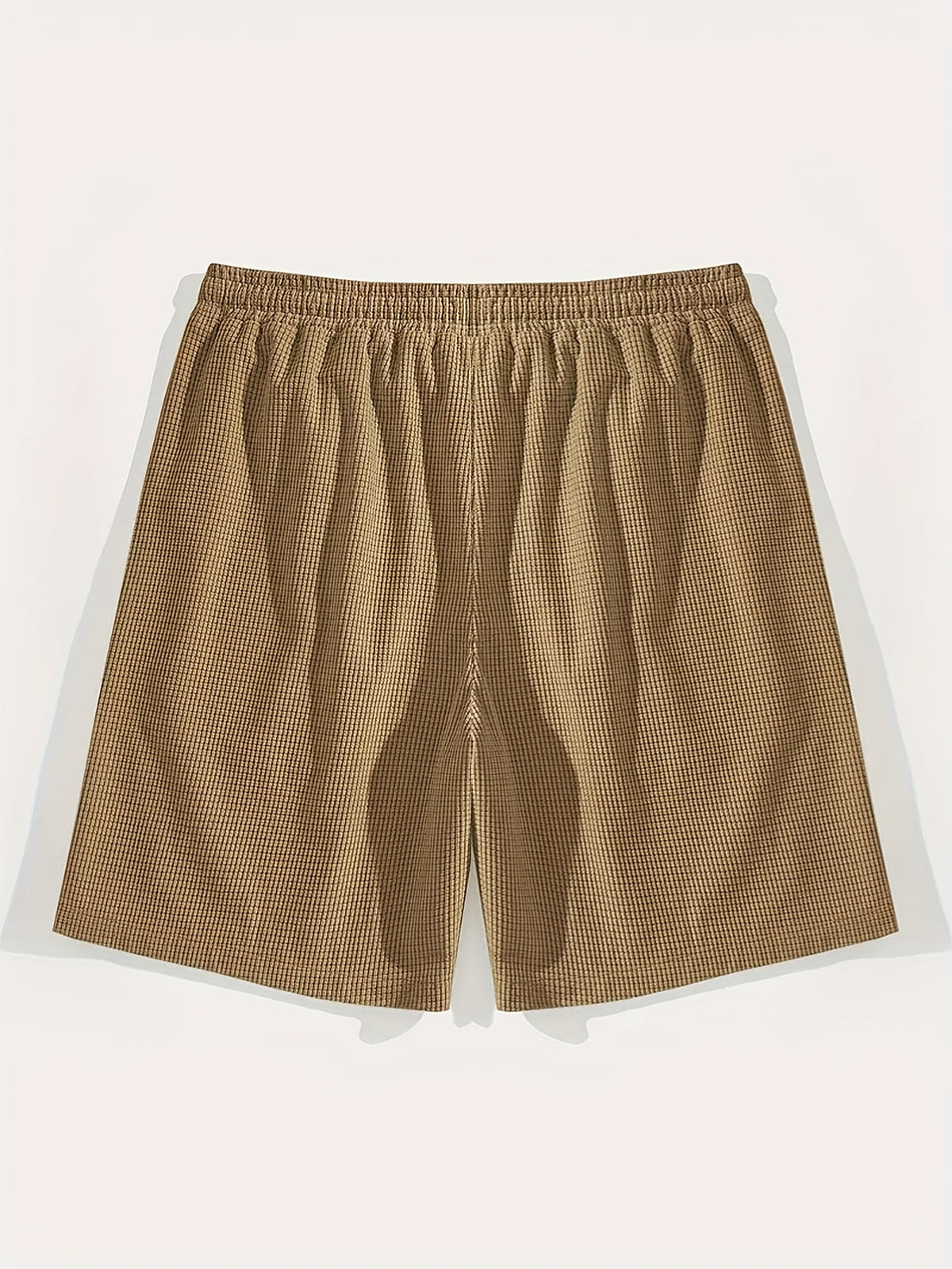 Men's grid texture drawstring shorts – alternate view