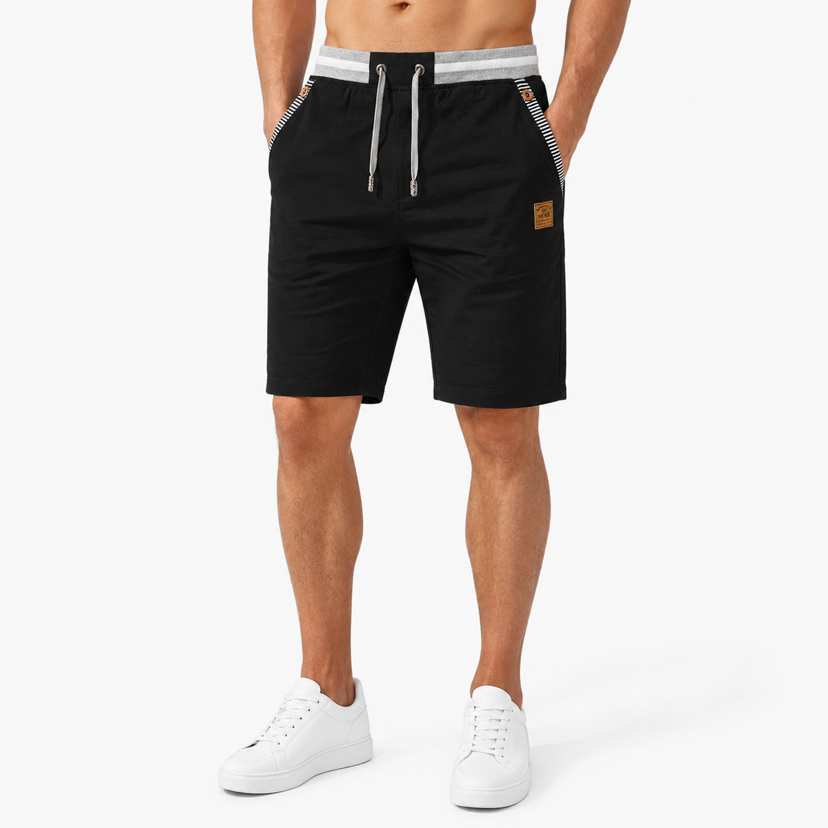 Men's linen-look beach shorts – colour option