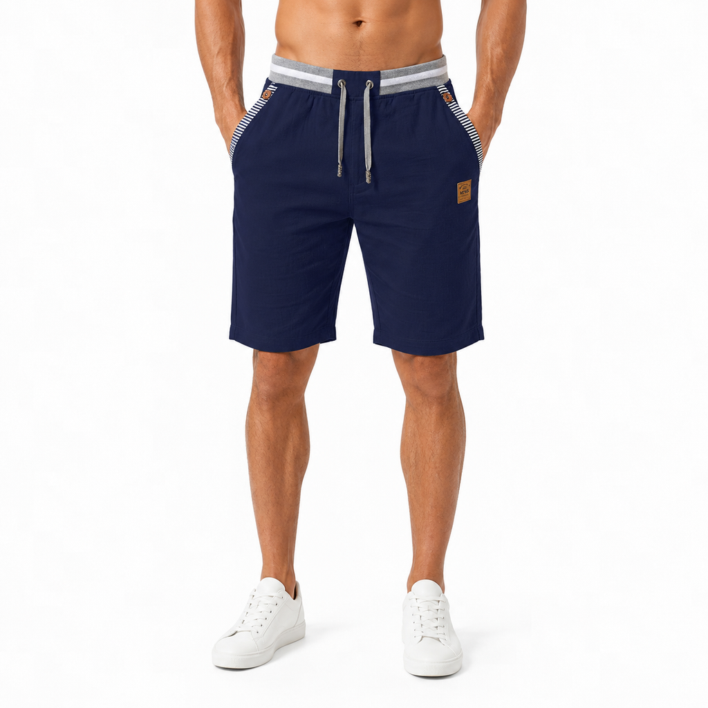 Men's linen-look beach shorts – alternate view