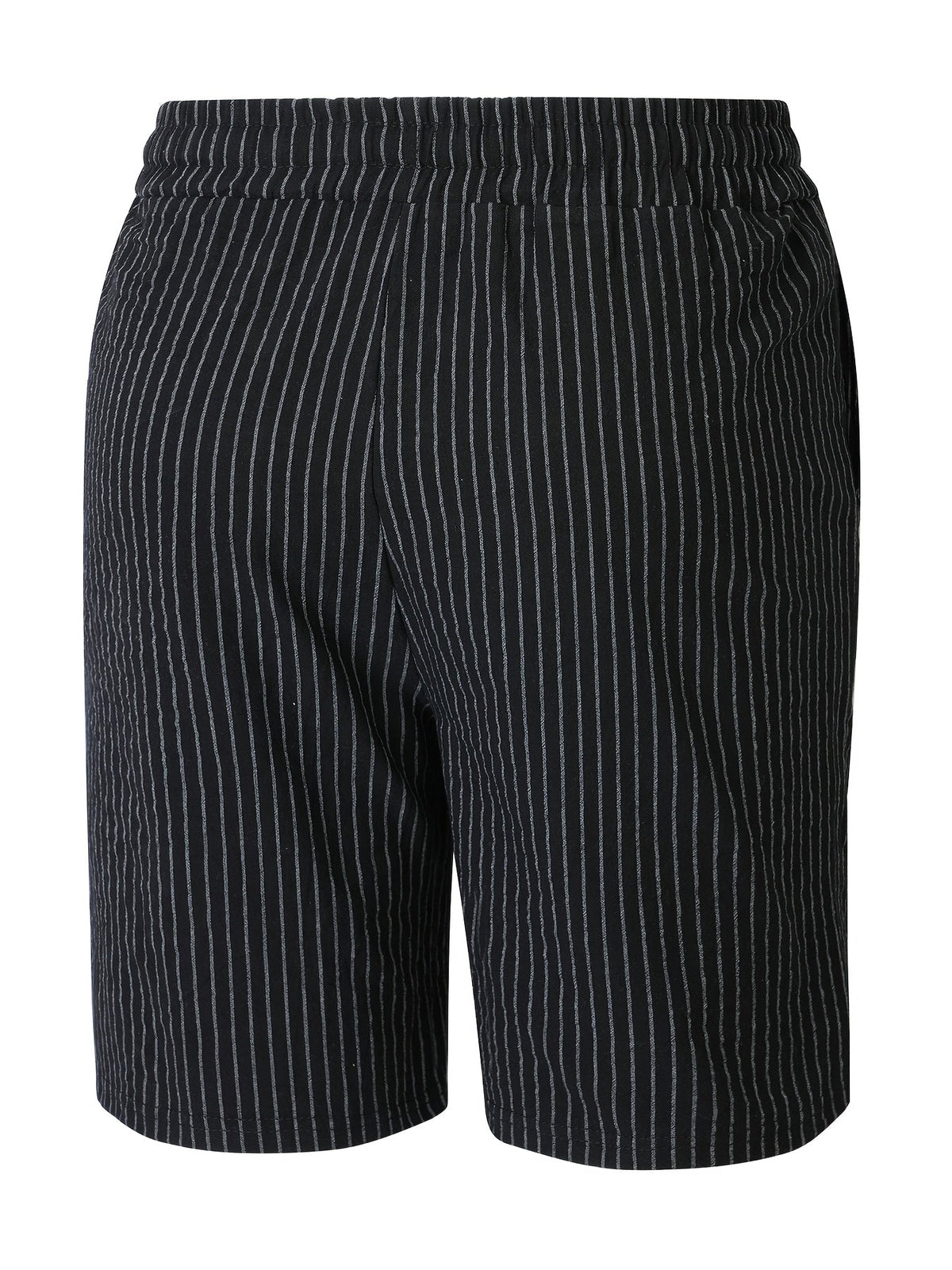 Men's linen-look pinstripe shorts – alternate view