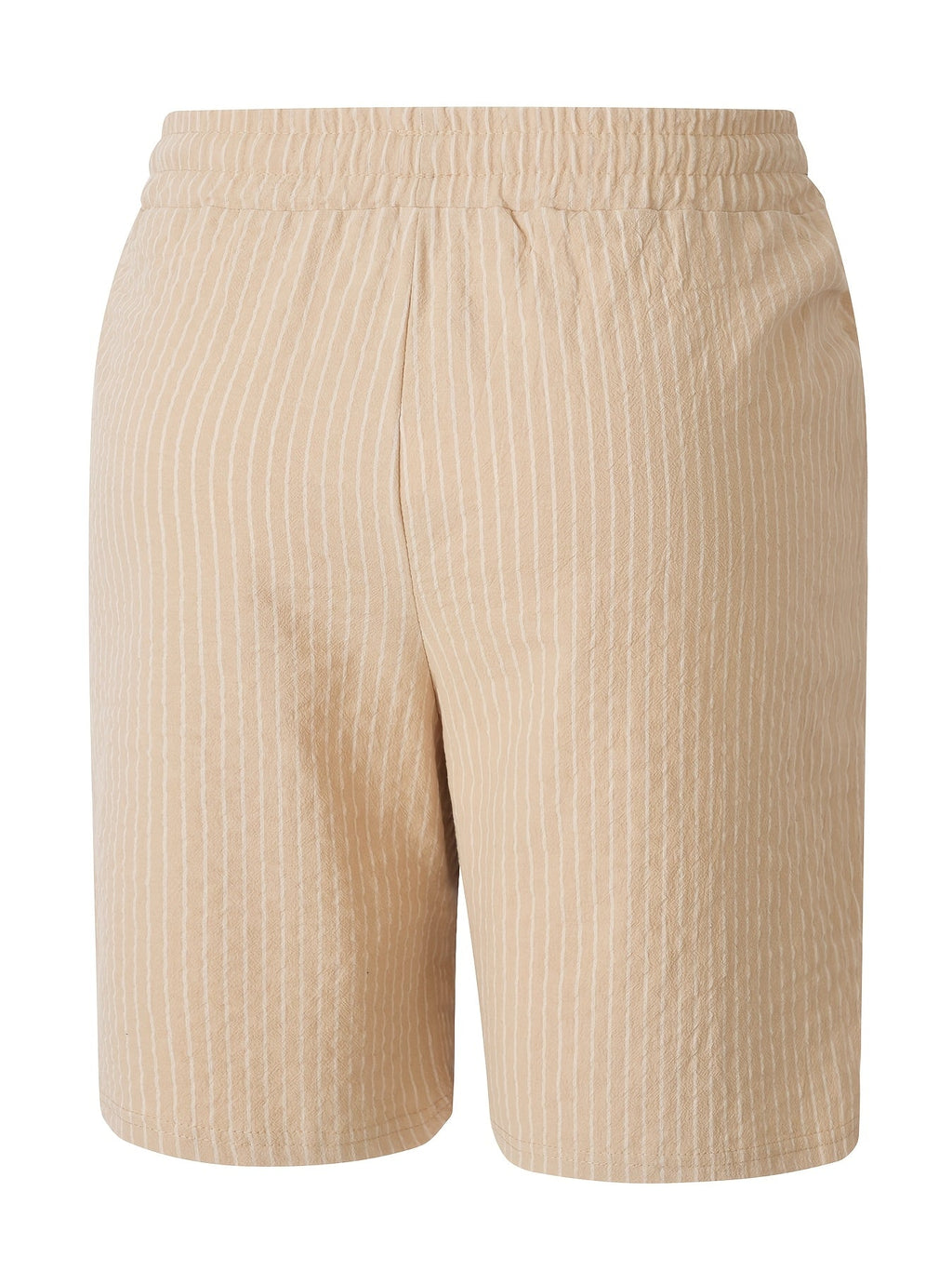 Men's linen-look pinstripe shorts – detail view