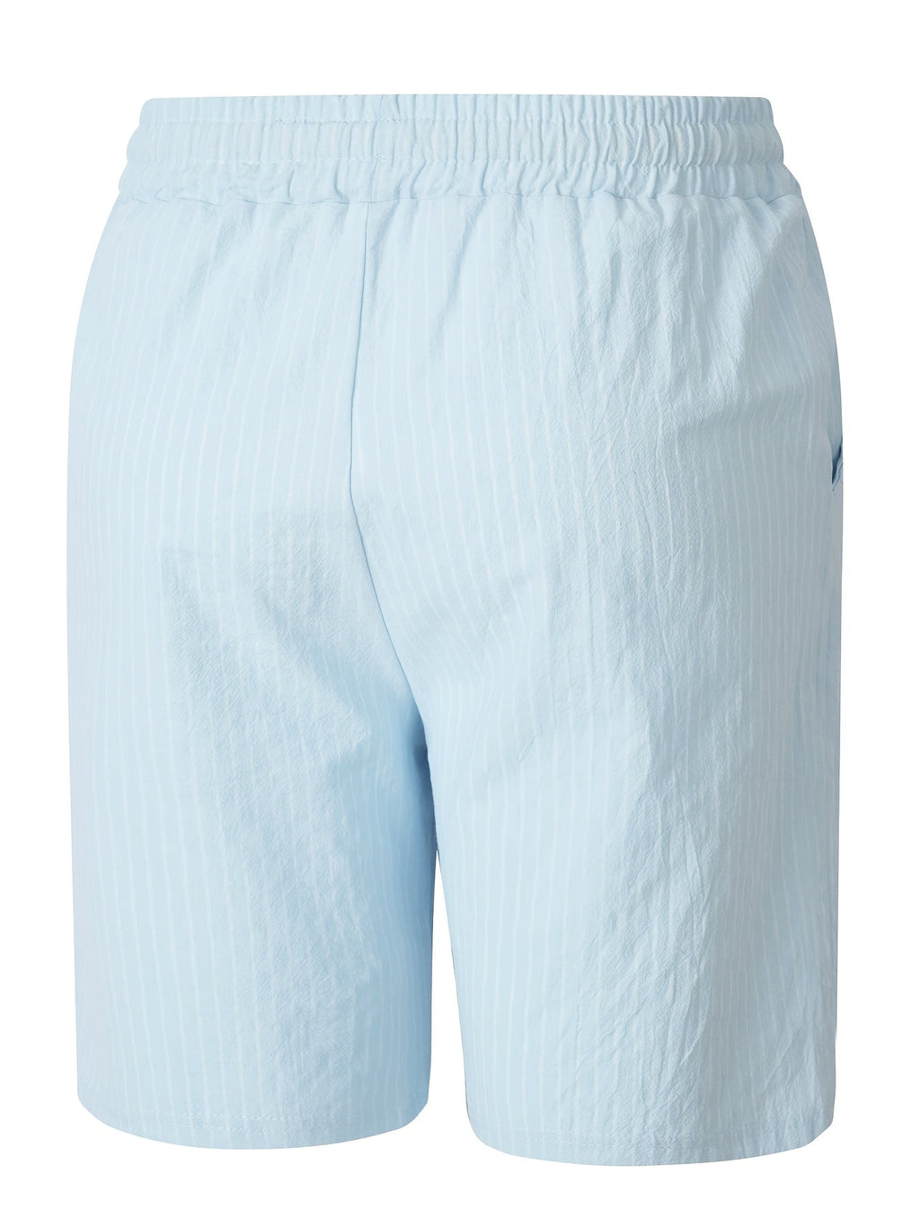 Men's linen-look pinstripe shorts – detail view