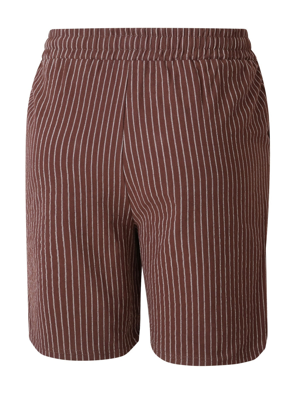 Men's Linen-Look Pinstripe Drawstring Shorts