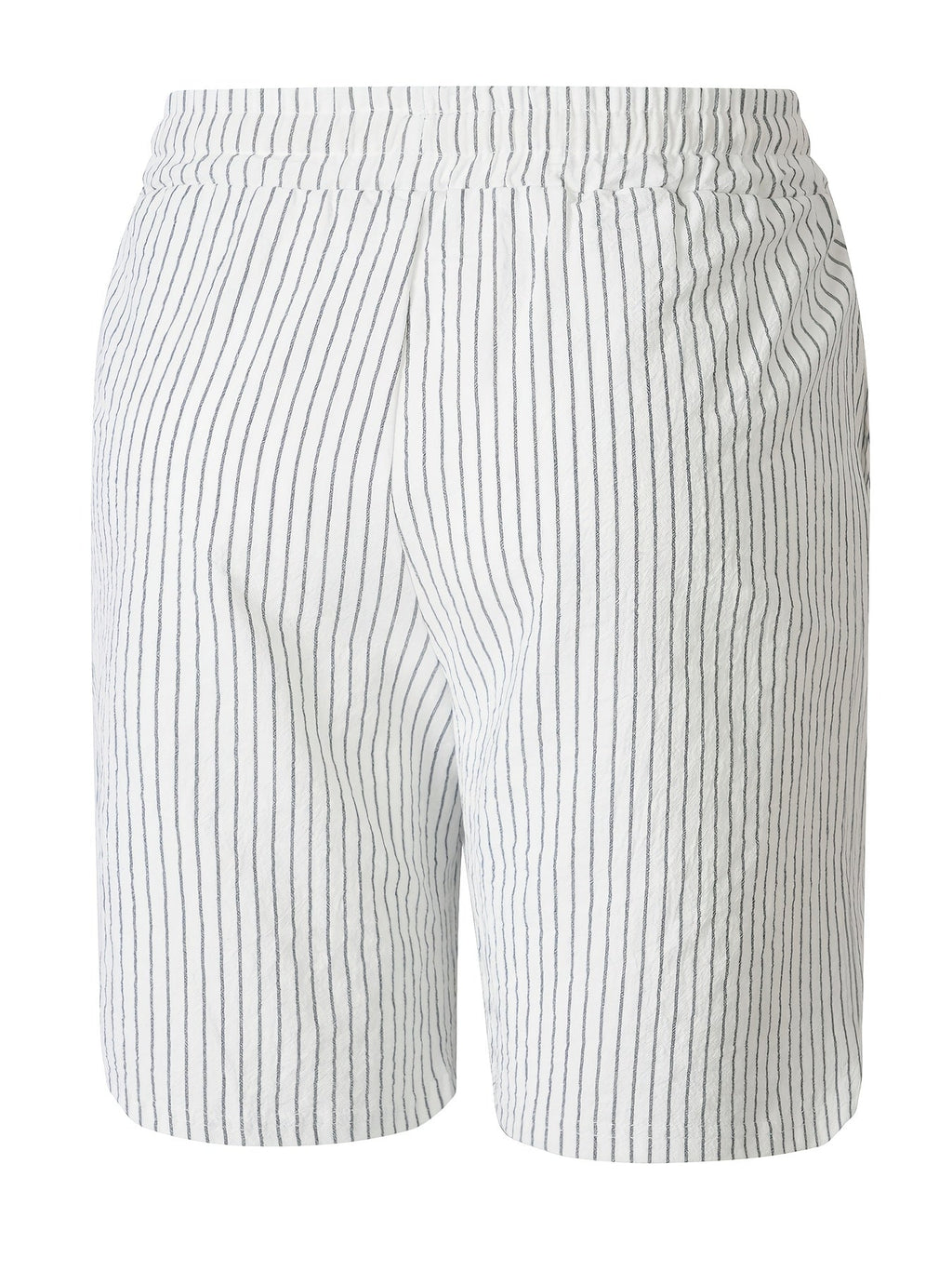 Men's Linen-Look Pinstripe Drawstring Shorts