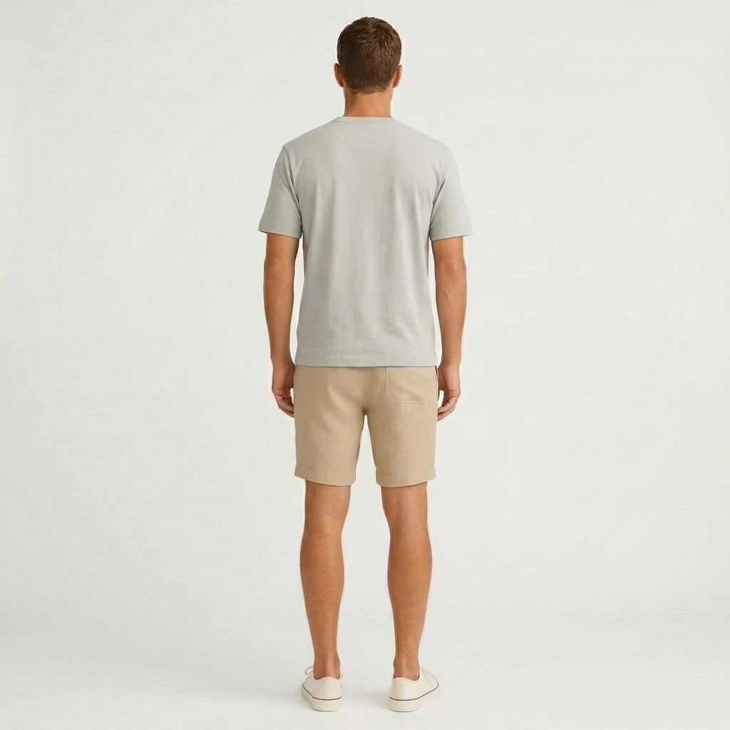 Men's linen-look drawstring shorts – alternate view