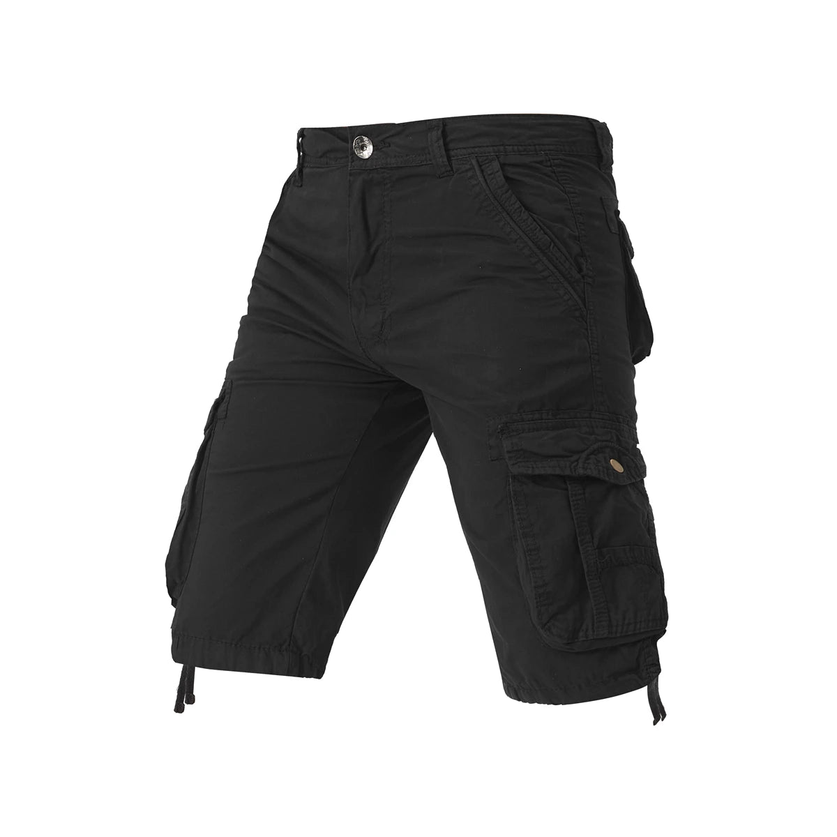 Men's Loose Fit Knee-Length Cotton Cargo Shorts