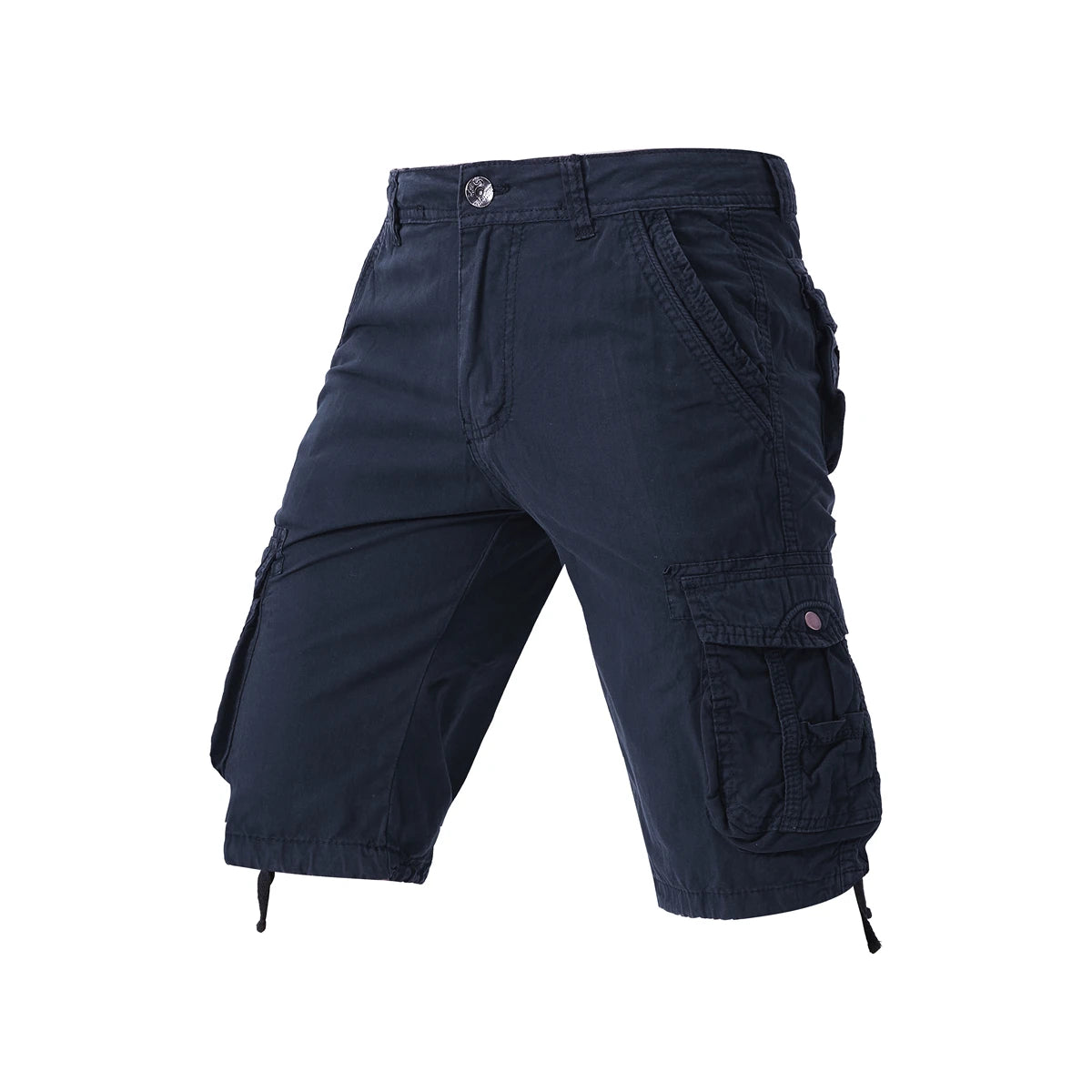 Men's Loose Fit Knee-Length Cotton Cargo Shorts