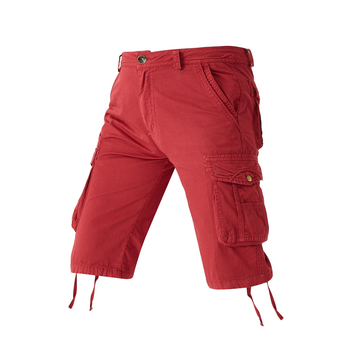 Men's Loose Fit Knee-Length Cotton Cargo Shorts