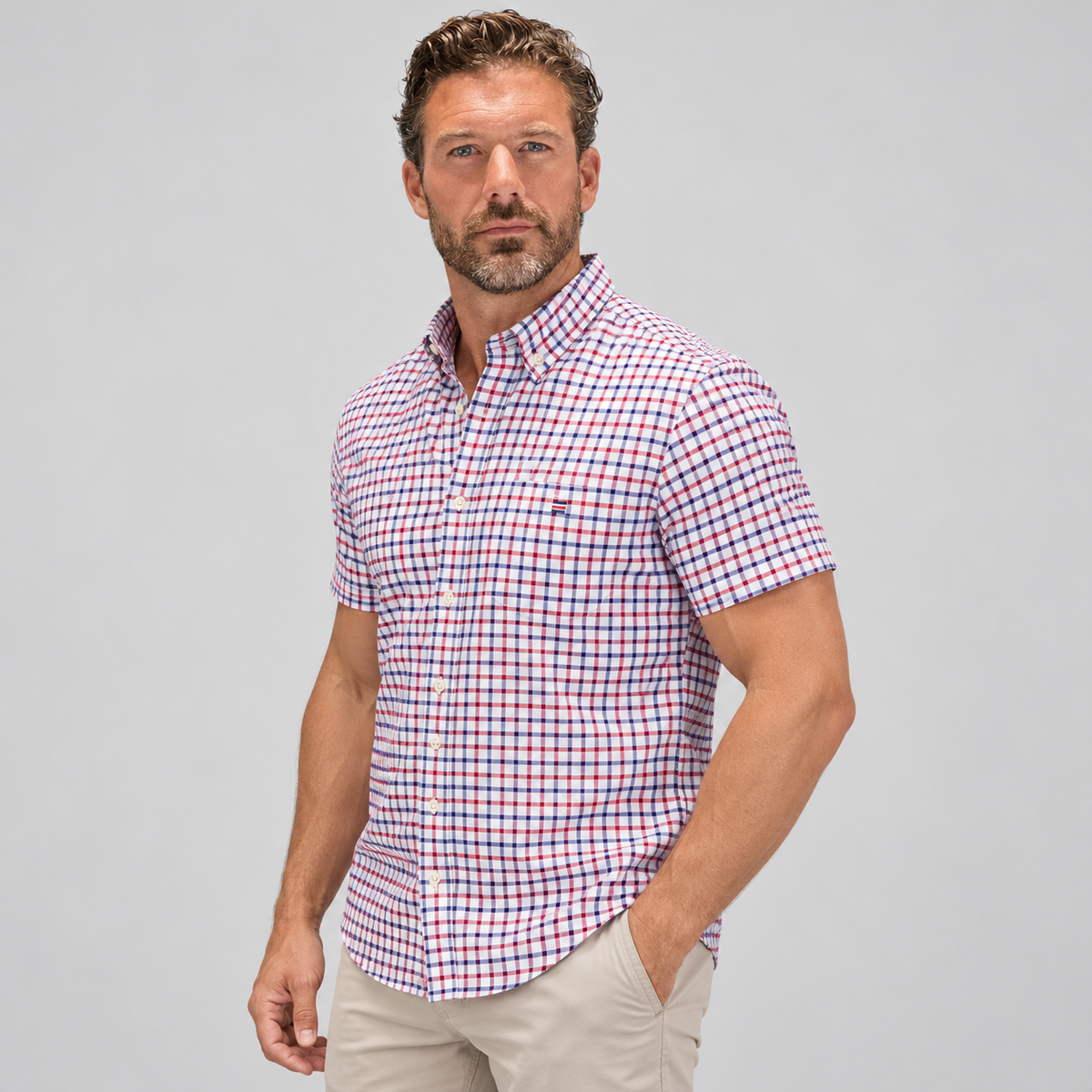 Men's Oxford short sleeve shirt – colour option