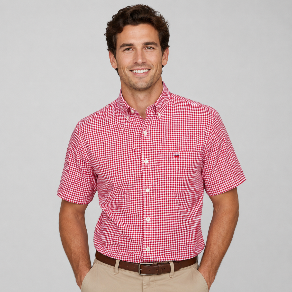 Men's Oxford short sleeve shirt – colour option