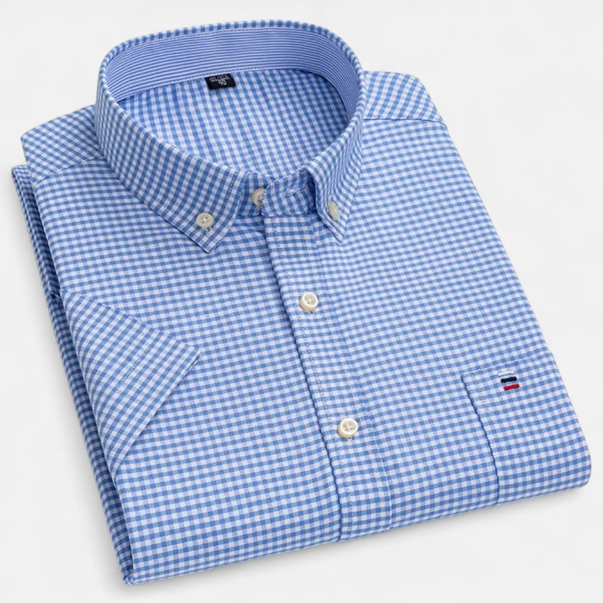 Men's Oxford Cotton-Blend Short Sleeve Shirt