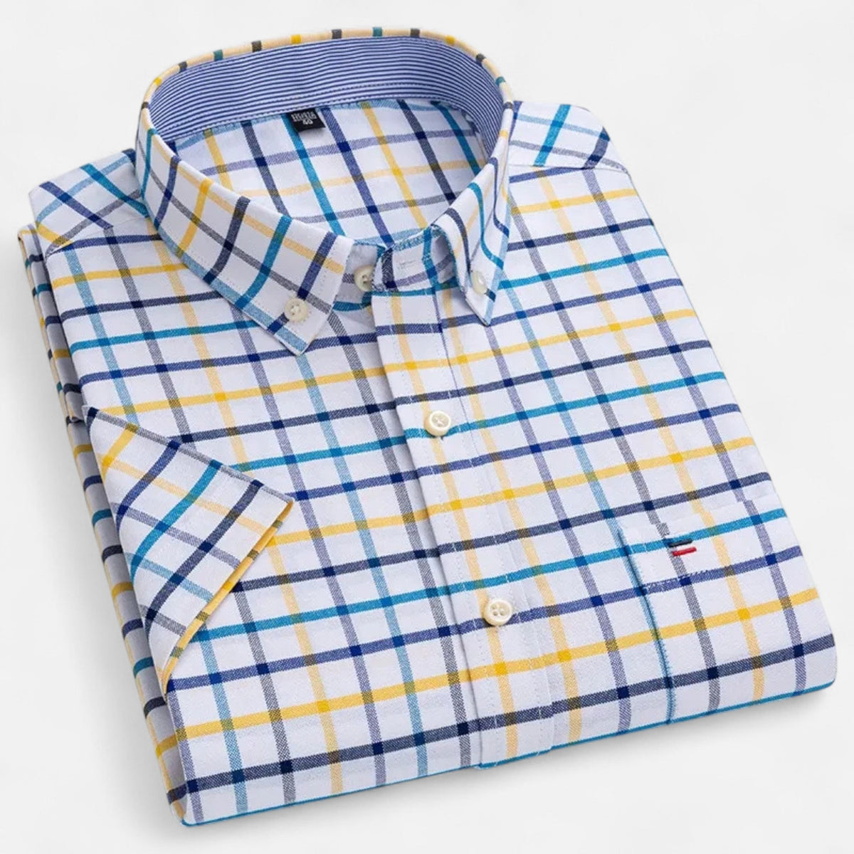 Men's Oxford Cotton-Blend Short Sleeve Shirt