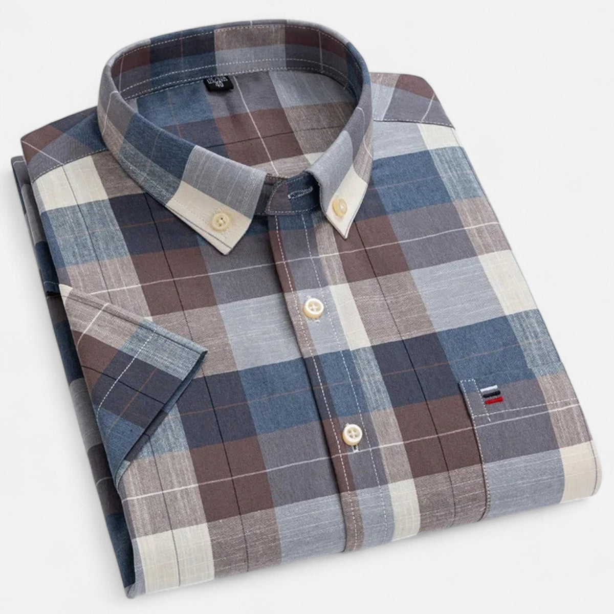 Men's Oxford Cotton-Blend Short Sleeve Shirt