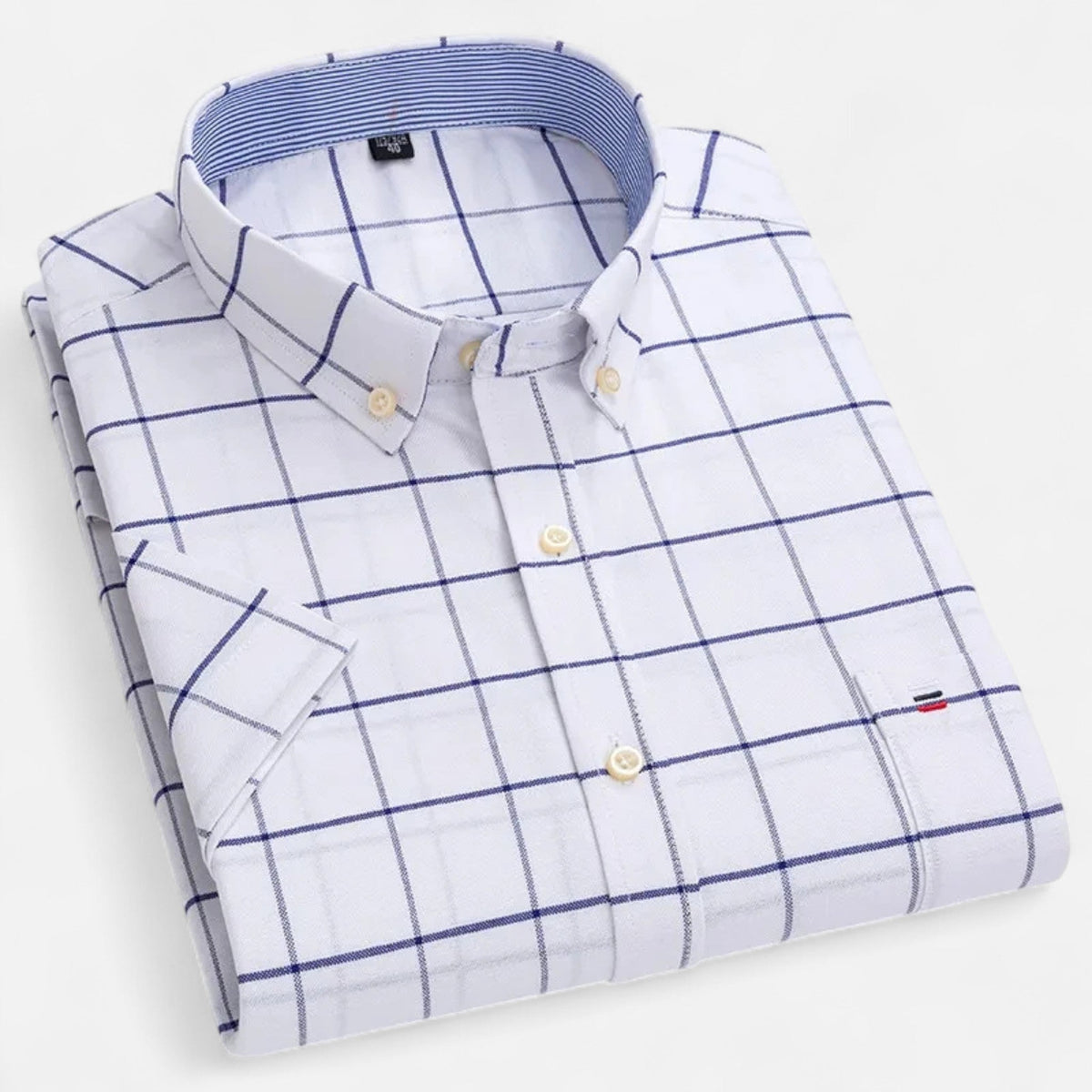 Men's Oxford Cotton-Blend Short Sleeve Shirt
