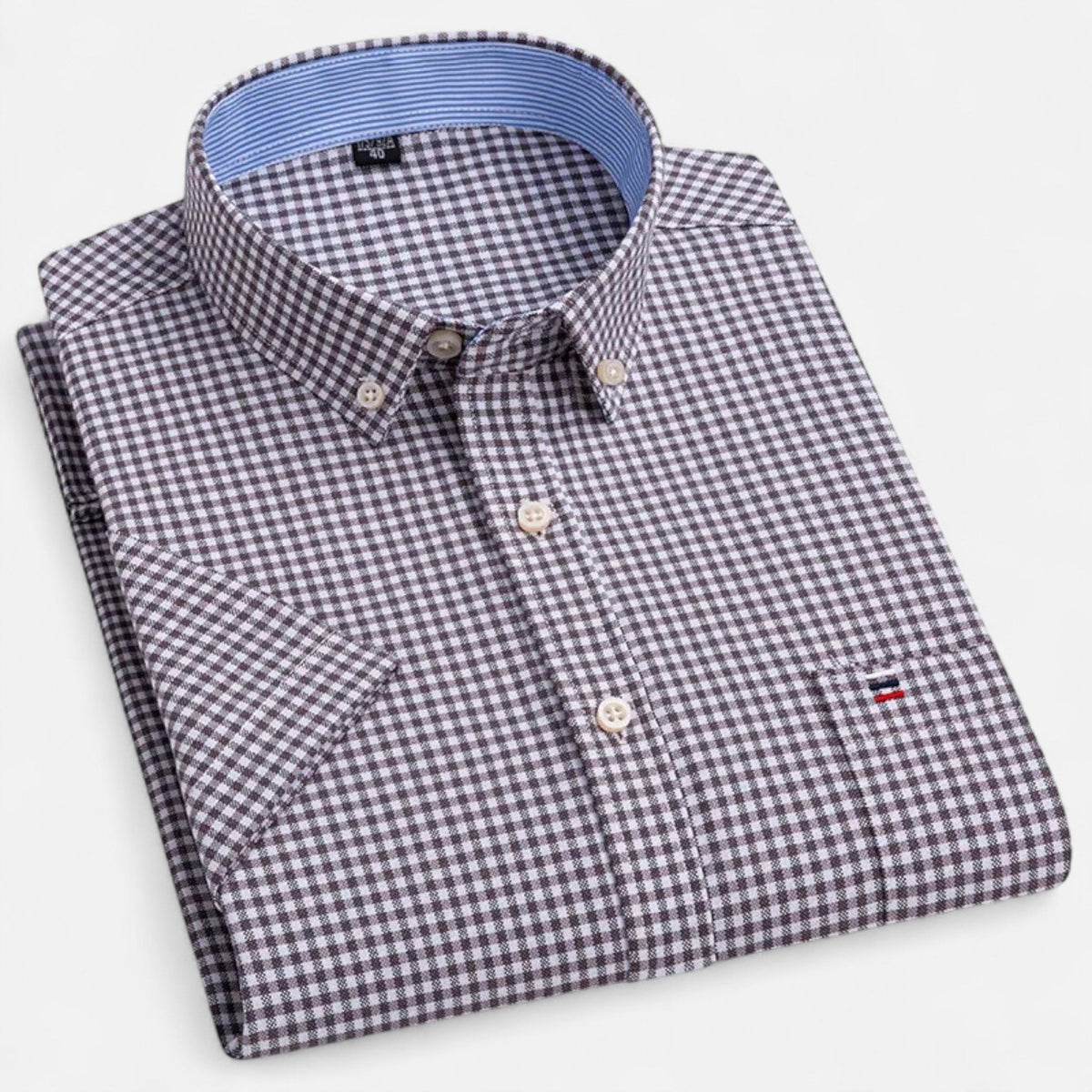 Men's Oxford Cotton-Blend Short Sleeve Shirt