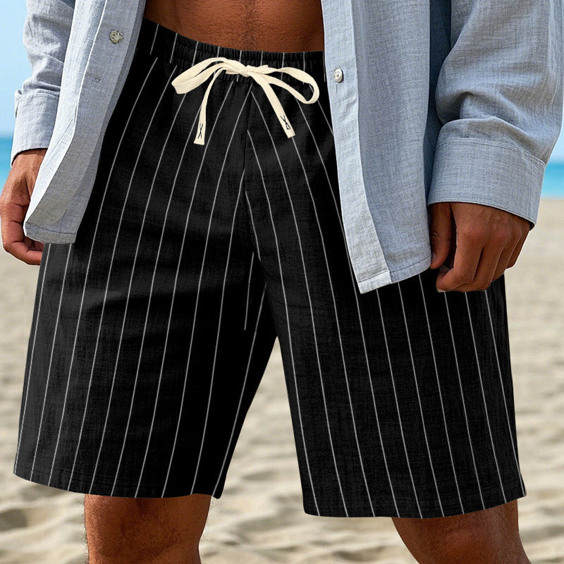 Men's pinstripe Bermuda shorts – colour option