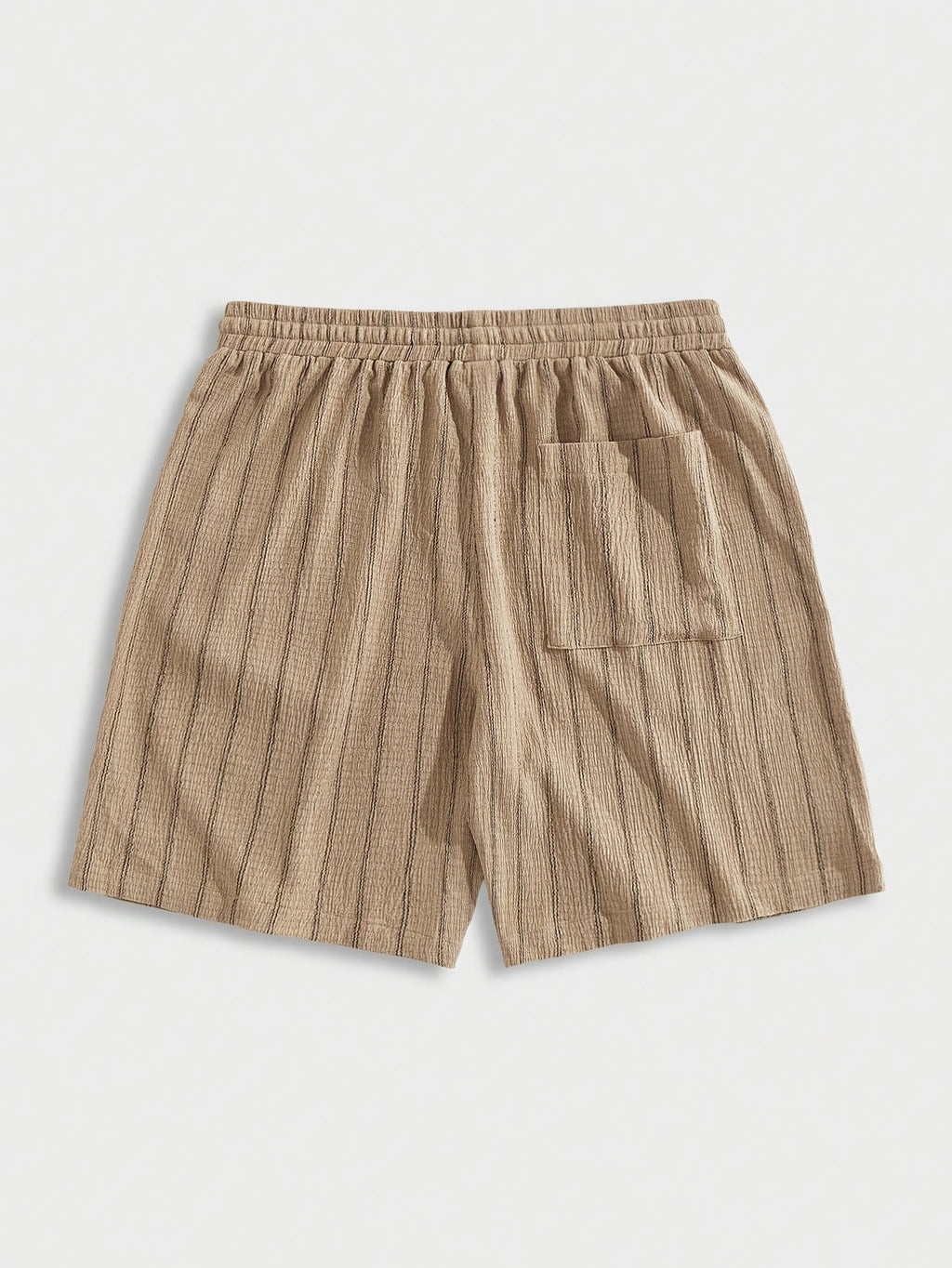 Men's pinstripe beach shorts – detail view