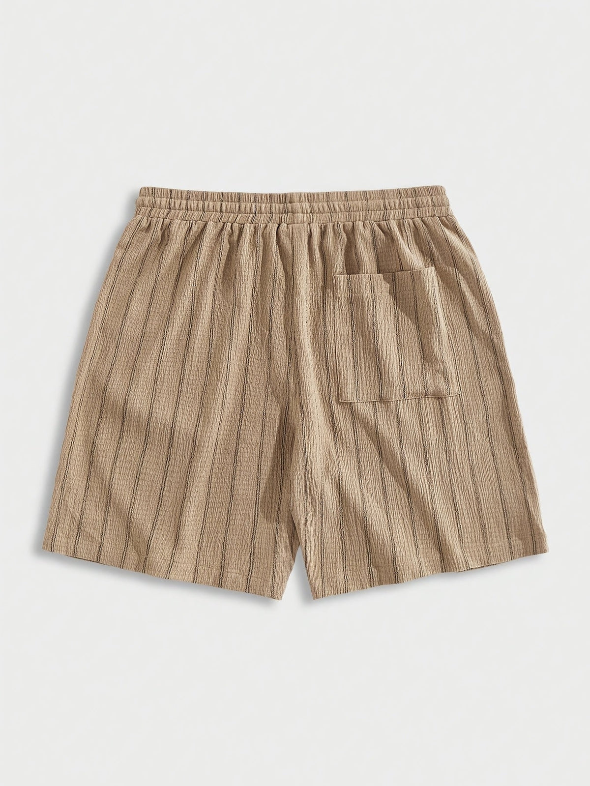 Men's pinstripe beach shorts – detail view
