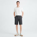 Men's pleated straight-leg tailored shorts