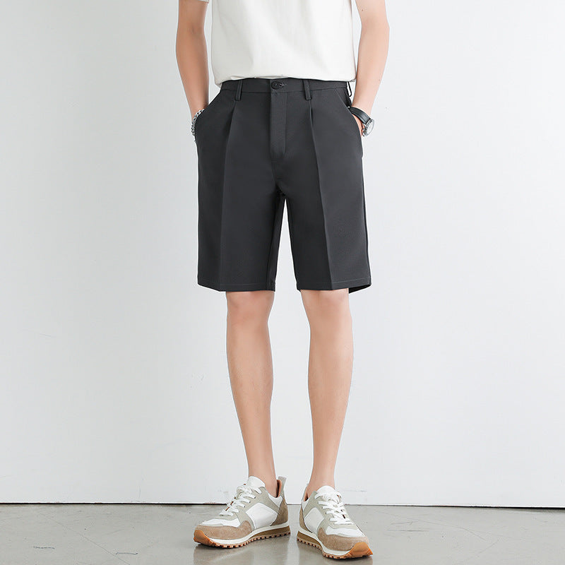 Men's pleated tailored shorts – colour option