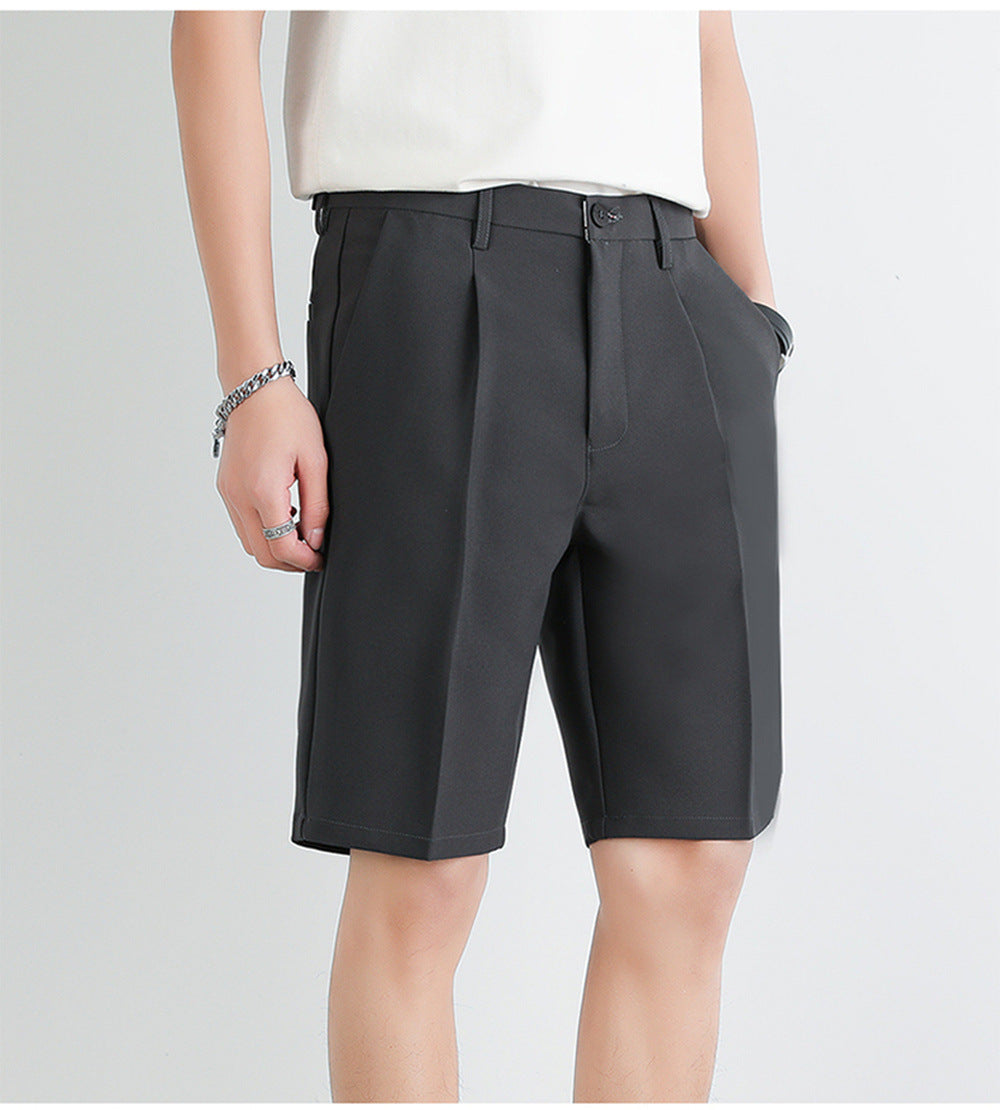 Men's pleated tailored shorts – colour option