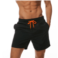Men's quick-drying mesh lined swim shorts with drawstring