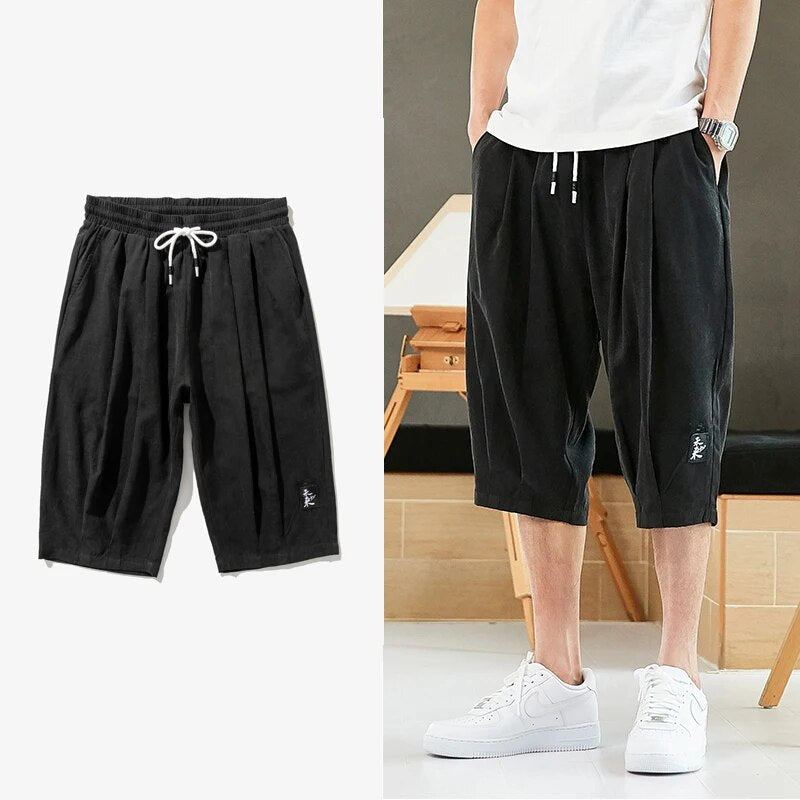 Men's relaxed fit drawstring shorts with side pockets