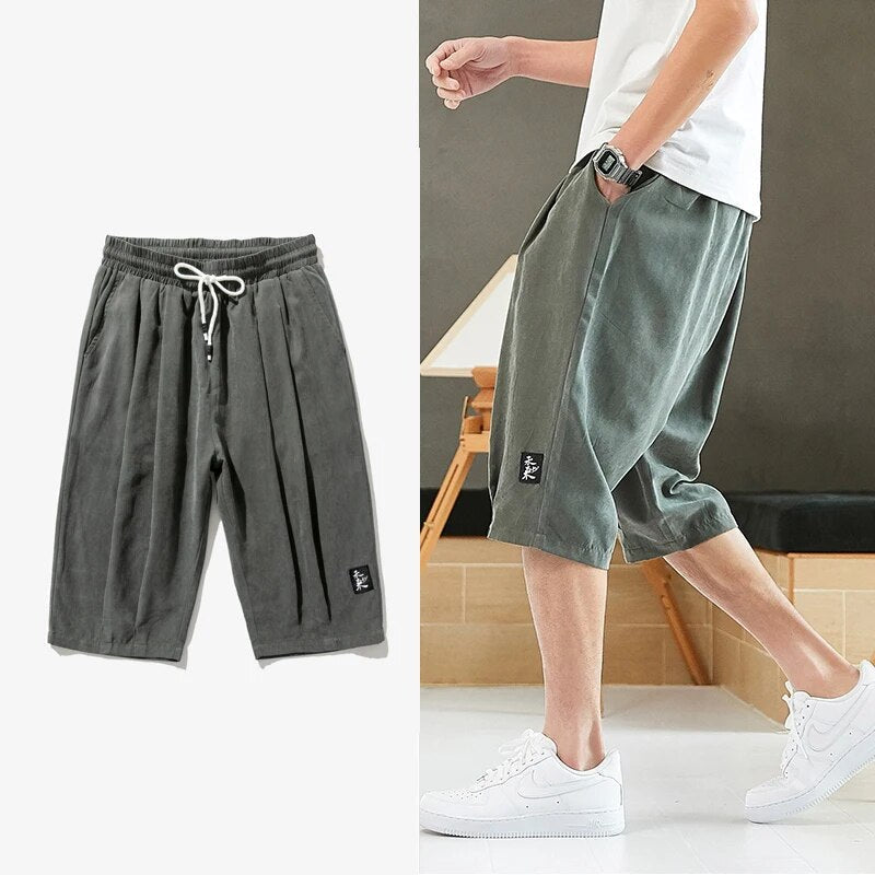 Men's relaxed fit drawstring shorts – colour option