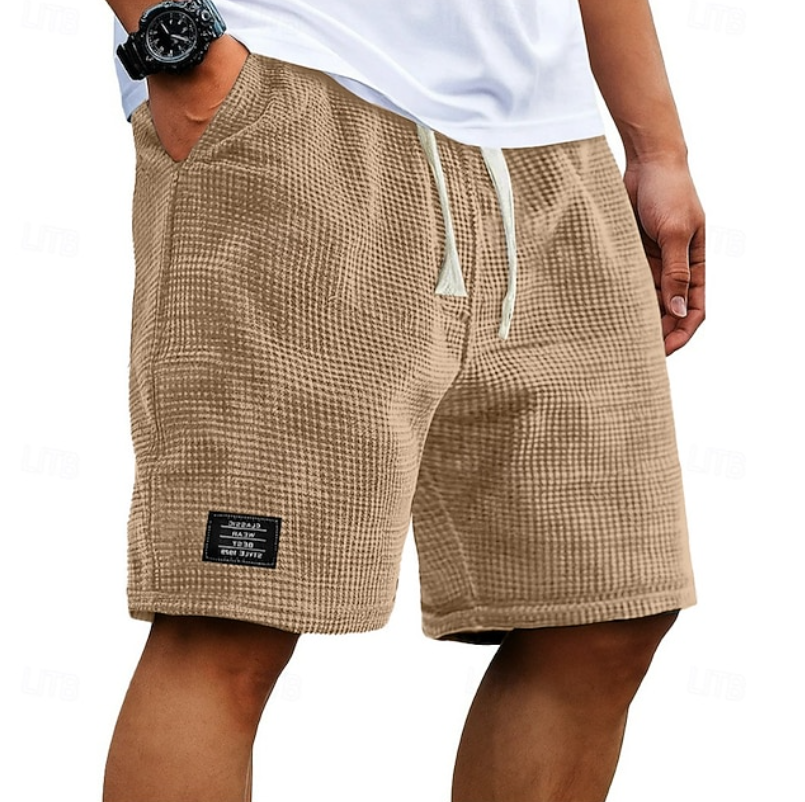 Men's waffle knit shorts – colour option