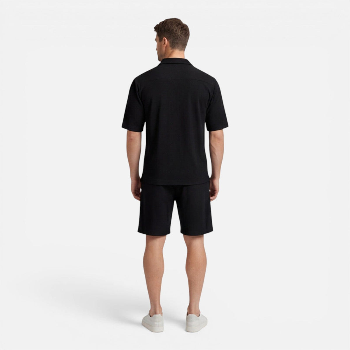 Men's ribbed shirt and shorts set – alternate view