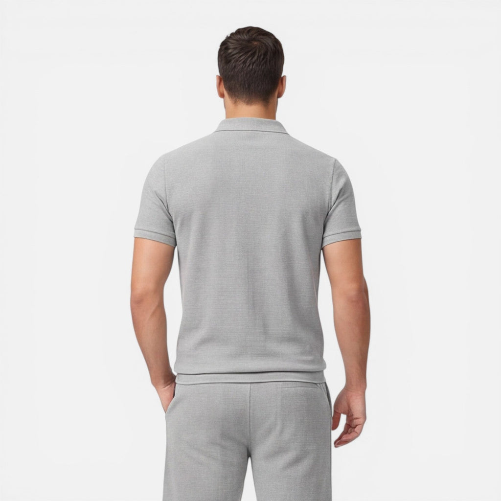 Men's slim fit polo and shorts set – colour option