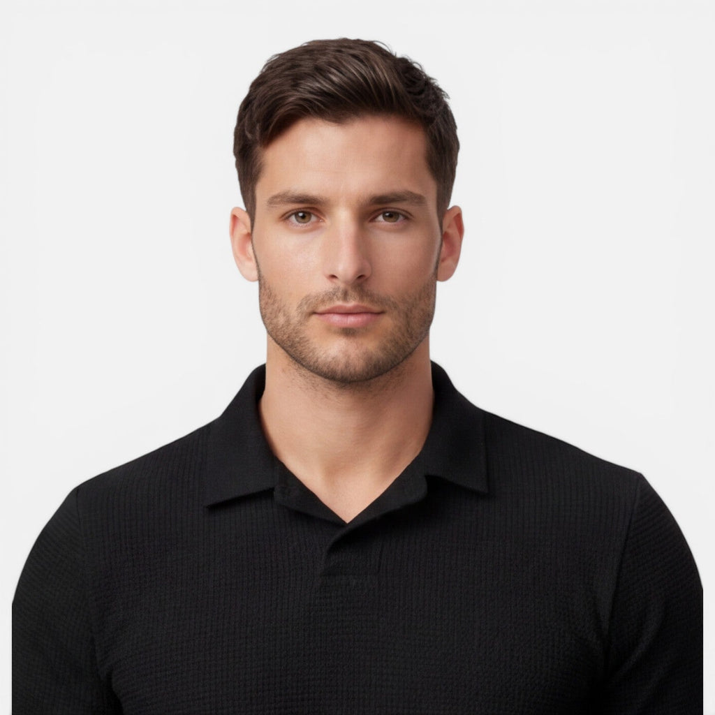 Men's Slim Fit Knit Polo and Shorts Set