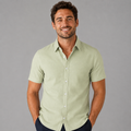 Men's slim fit linen-look shirt – colour option