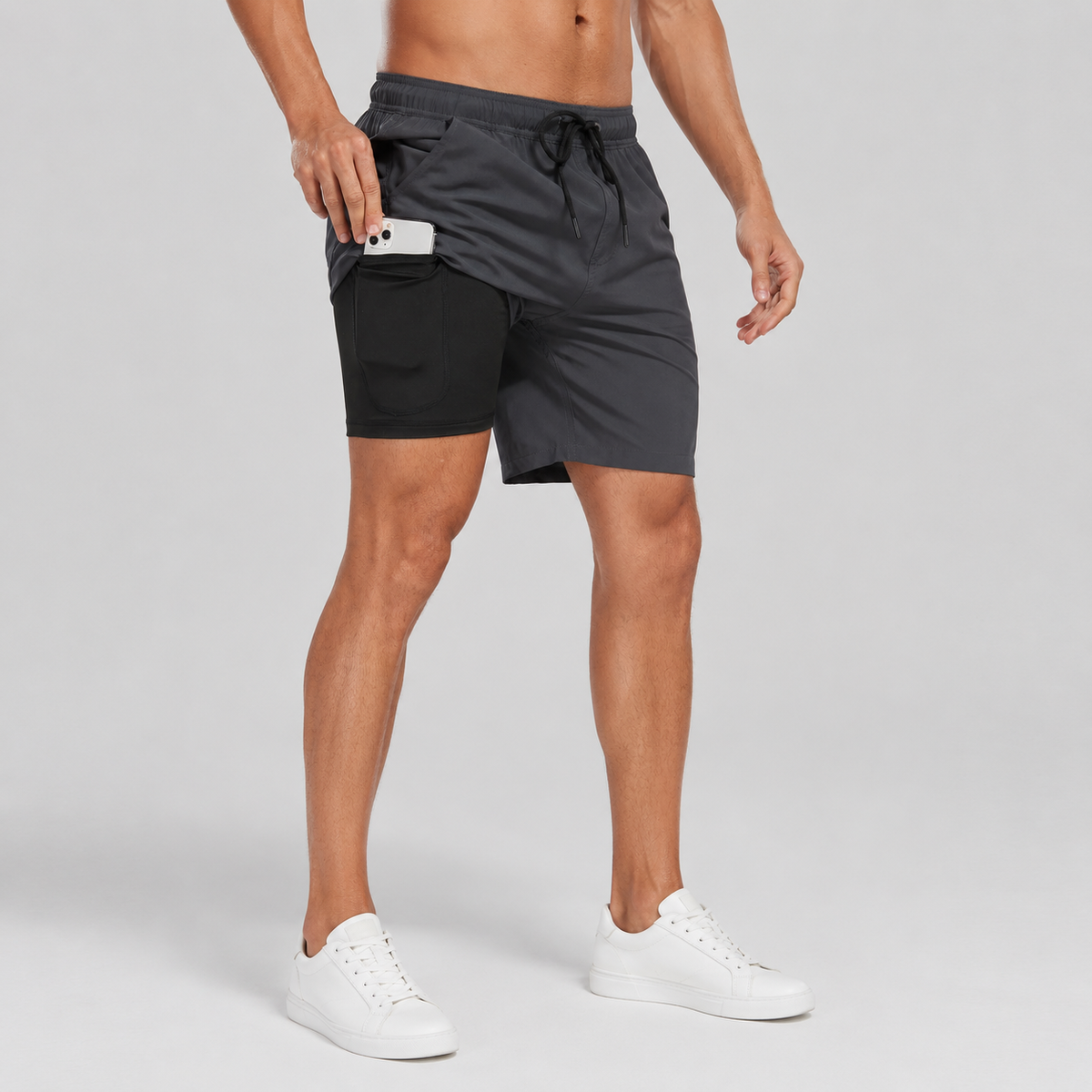 Men's lined swim shorts – detail view