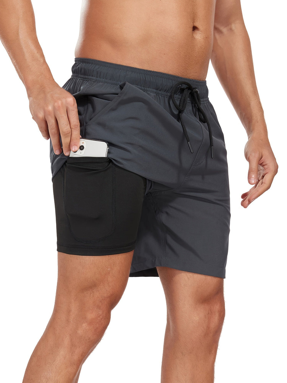 Men's lined swim shorts – detail view