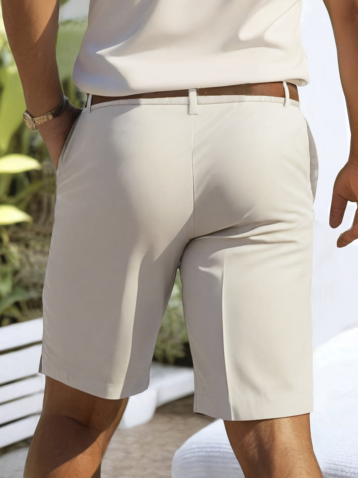 Men's chino tailored shorts – detail view
