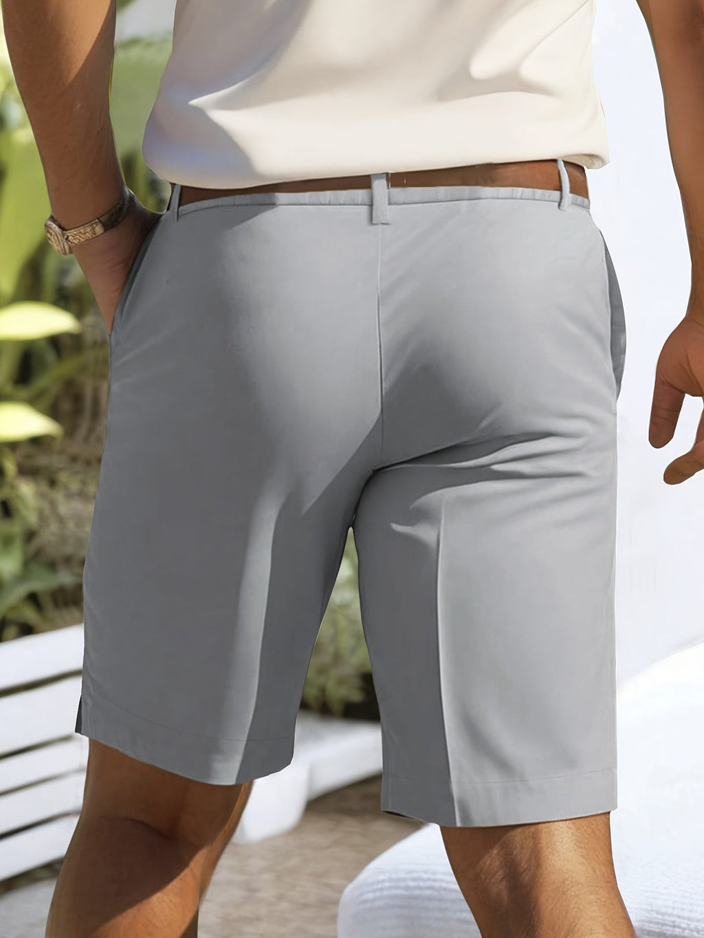 Men's chino tailored shorts – detail view