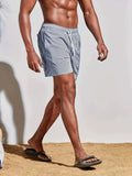 Men's striped swim shorts – alternate view