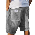Men's textured tailored shorts with side pockets