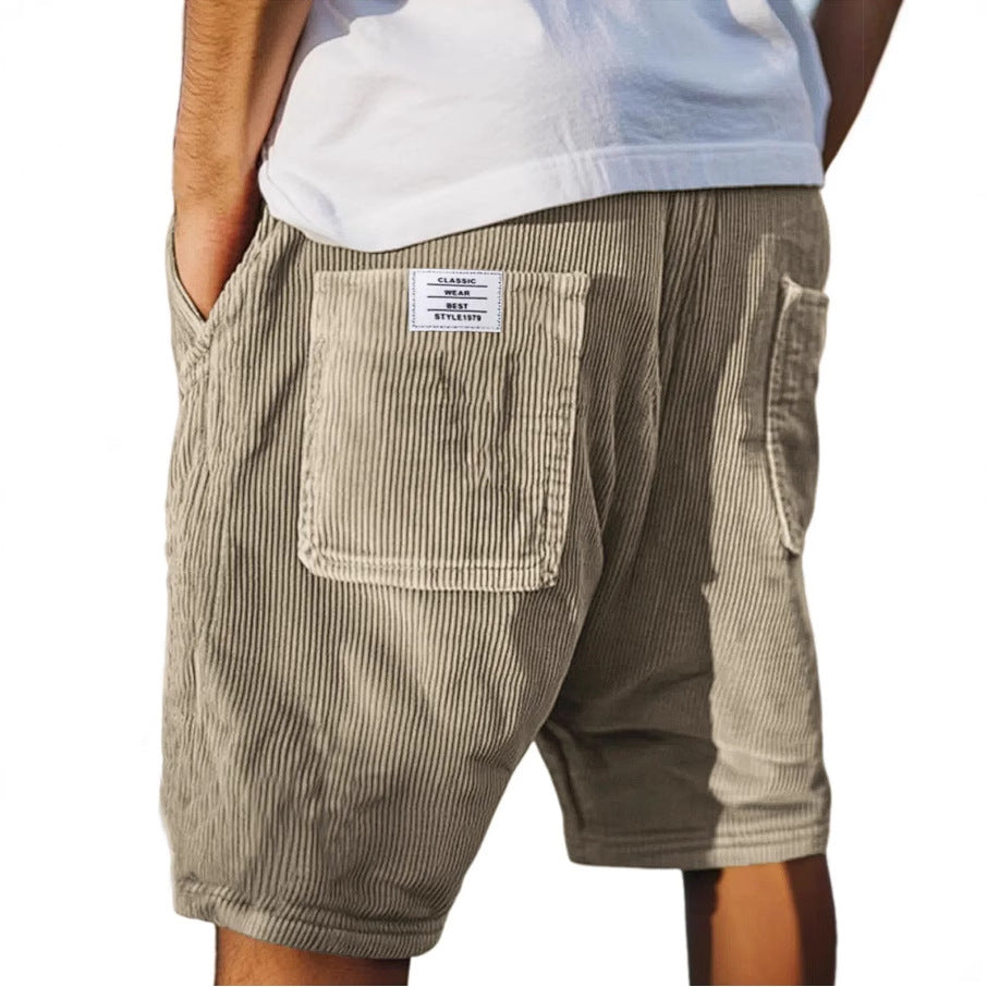 Men's textured tailored shorts – colour option