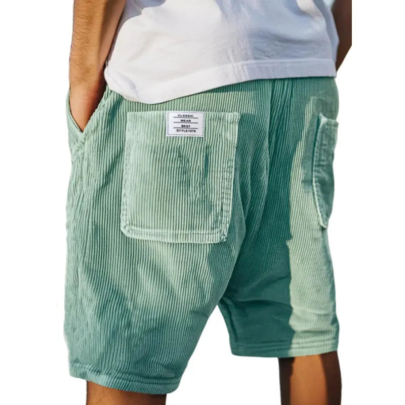 Men's textured tailored shorts – colour option