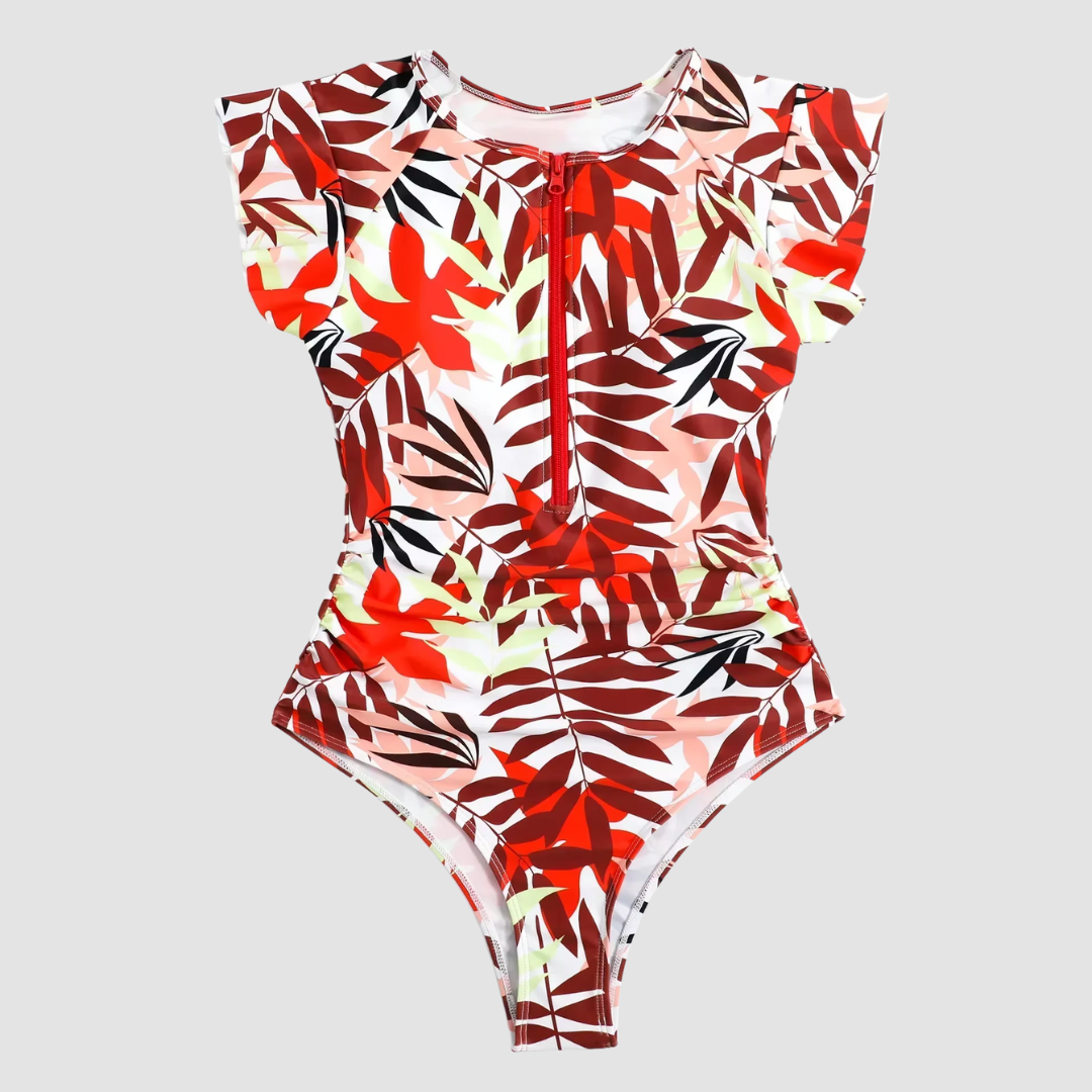 Camo bandeau swimsuit – detail view