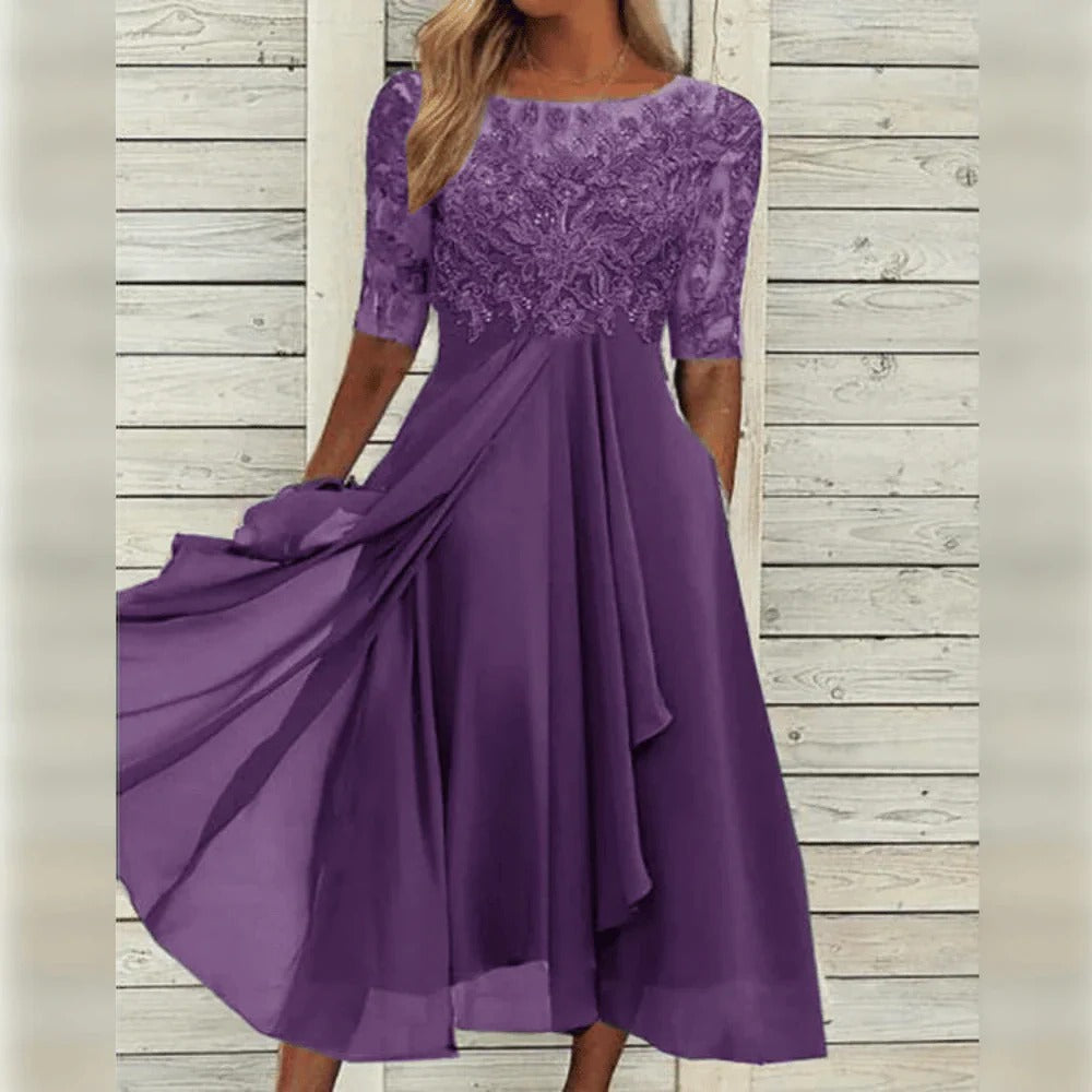 Women's classic wedding guest dress