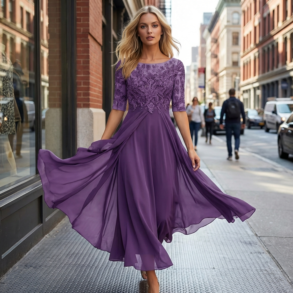 Women's classic wedding guest dress – view 2
