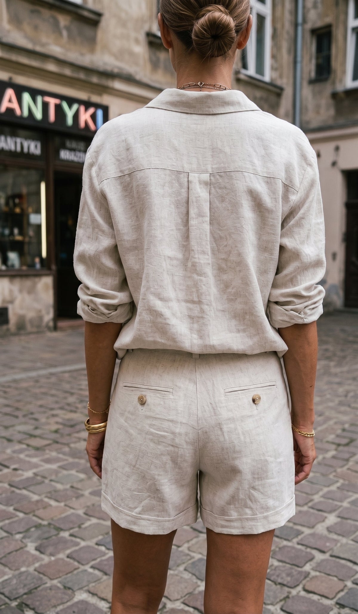 Women's blouse and shorts set – alternate view