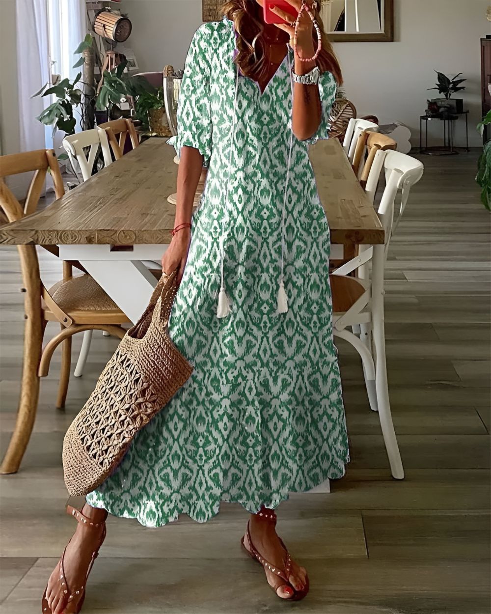 Boho tassel cover-up dress – colourway option