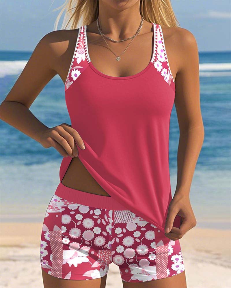 Open-back tankini set – colourway option