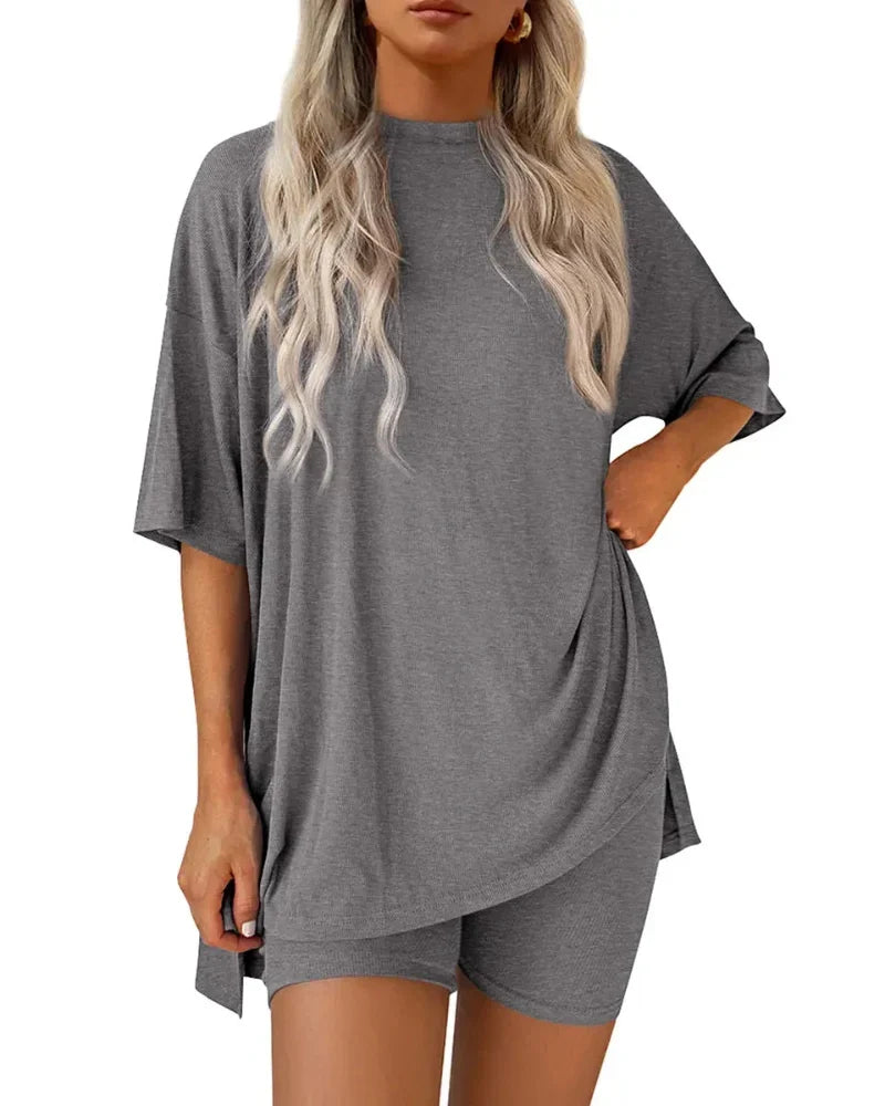 Tee and shorts lounge set – colour option