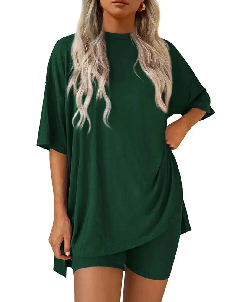 Tee and shorts lounge set – colour option