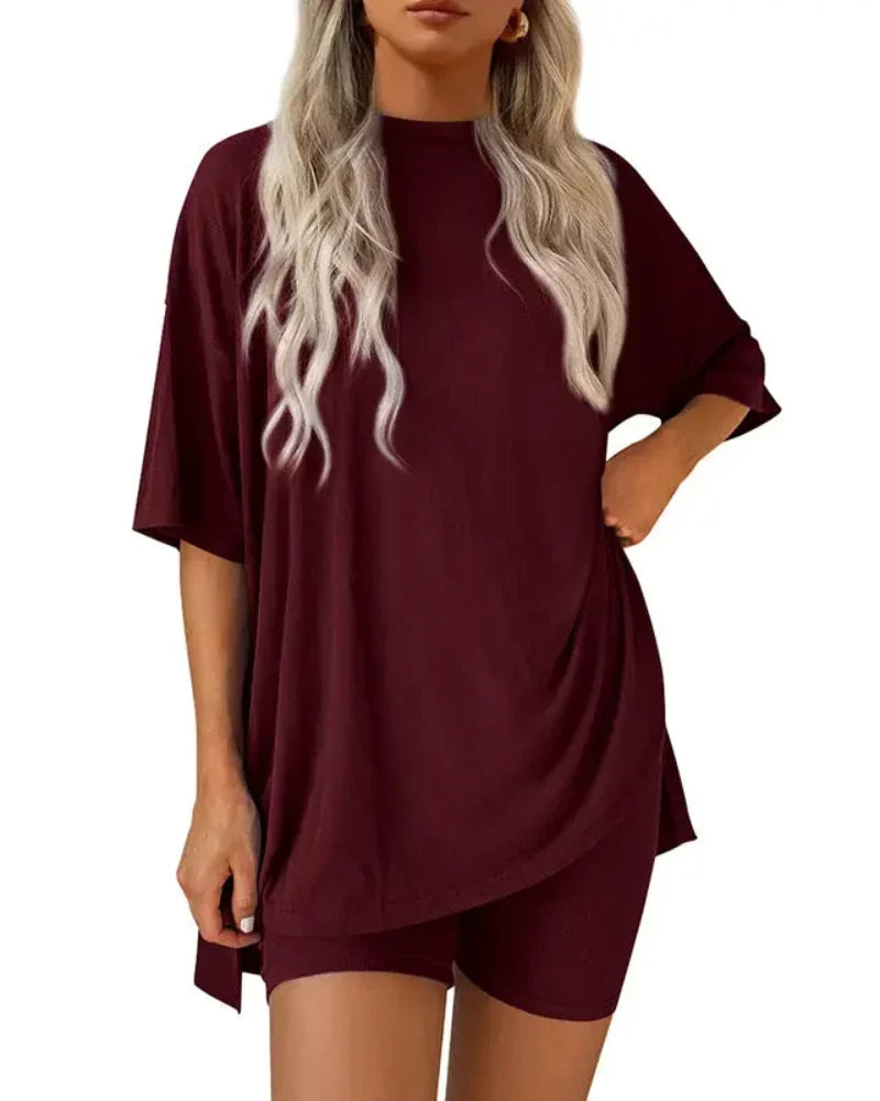 Tee and shorts lounge set – colour option